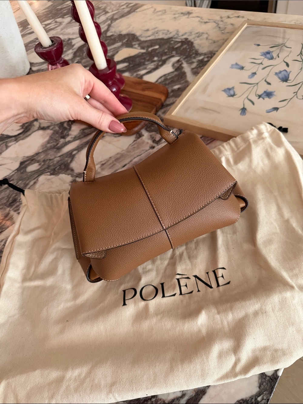 Polene Paris Mokki Mini in textured camel BNWT
